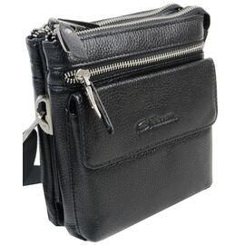 Придбати - Мужская сумка, планшетка кожаная через плечо Giorgio Ferretti черная, image , характеристики, відгуки