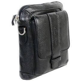 Придбати - Небольшая мужская кожаная сумка через плечо Giorgio Ferretti черная, image , характеристики, відгуки