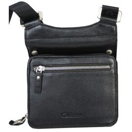 Придбати - Мужская сумка через плечо из натуральной кожи Giorgio Ferretti черная, image , характеристики, відгуки