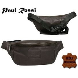 Придбати Поясна сумка з натуральної шкіри Paul Rossi 907-MTN dark brown, image , характеристики, відгуки