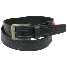 Купить - Мужской кожаный ремень под джинсы Skipper 1065-38 черный ДхШ: 128х3,8 см., фото , характеристики, отзывы