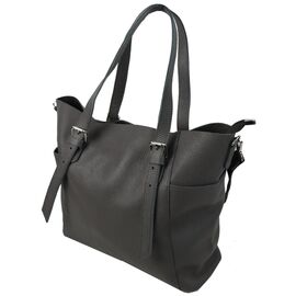 Купить - Жіноча шкіряна сумка на двох ручках Borsacomoda сіра, фото , характеристики, отзывы