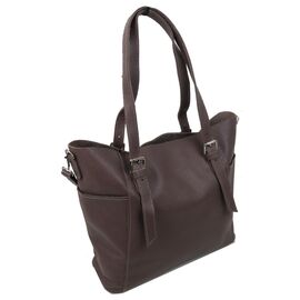 Купить - Жіноча шкіряна сумка з двома ручками Borsacomoda коричнева, фото , характеристики, отзывы
