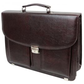Придбати Чоловічий портфель з екошкіри Exclusive, Україна 722900 коричневий, image , характеристики, відгуки