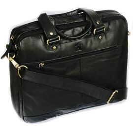 Придбати Шкіряний портфель, сумка для ноутбука 14 дюймів Always Wild чорний, image , характеристики, відгуки