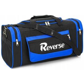 Купить - Дорожня сумка середній розмір із кордури 58L Reverse чорна із синім, фото , характеристики, отзывы