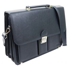 Купить - Деловой портфель из эко кожи Verto A10AA1 navy, синий, фото , характеристики, отзывы