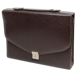 Купить - Деловая папка-портфель из эко кожи JPB AK-08 коричневый, фото , характеристики, отзывы