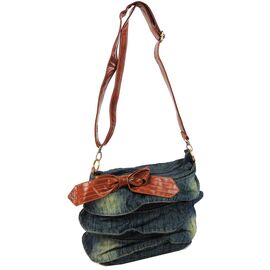 Купить - Жіноча джинсова сумка Fashion jeans bag темно-синя, фото , характеристики, отзывы