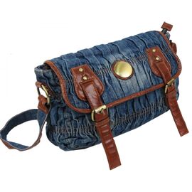 Купить - Жіноча джинсова сумка через плече Fashion jeans bag синя, фото , характеристики, отзывы