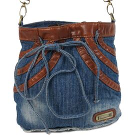 Купить - Молодіжна джинсова сумка у формі жіночої спідниці Fashion jeans bag синя, фото , характеристики, отзывы