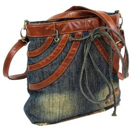 Купить - Джинсова сумка у формі жіночої спідниці Fashion jeans bag темно-синя, фото , характеристики, отзывы