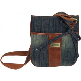 Придбати Джинсова сумка на плече Fashion jeans bag темно-синя, image , характеристики, відгуки
