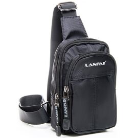 Купить Невелика нагрудна сумка, баретка, слінг Lanpad чорна, фото , характеристики, отзывы