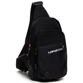 Купить Чоловіча сумка-слінг Lanpad чорний, фото , характеристики, отзывы