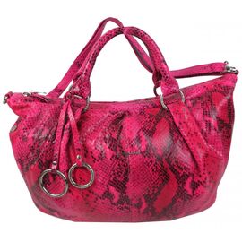Купить Жіноча сумка з натуральної шкіри під рептилію Giorgio Ferretti рожева, фото , характеристики, отзывы