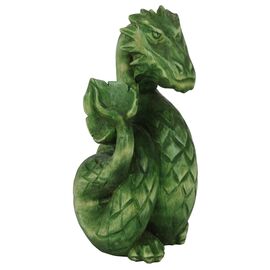 Купить - Статуетка ручної роботи зелений дерев'яний дракон символ 2024 року, фото , характеристики, отзывы