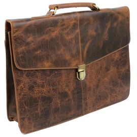 Придбати Вінтажний шкіряний портфель Always Wild Portfolio коричневий, image , характеристики, відгуки