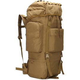 Купить Великий тактичний, армійський рюкзак із дощовиком 65L Combat койот, фото , характеристики, отзывы
