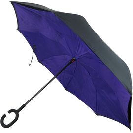 Купить Механічна двошарова парасолька-тростина зворотного складання Ferretti, фото , характеристики, отзывы