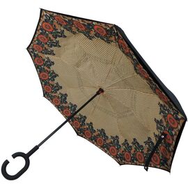 Купить Двошарова механічна парасолька-тростина зворотного складання Ferretti, фото , характеристики, отзывы