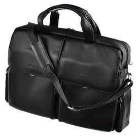 Купить - Чоловіча ділова сумка, портфель із натуральної шкіри Sheff чорний, фото , характеристики, отзывы