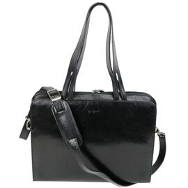 Купить - Жіноча ділова сумка, портфель із натуральної шкіри Sheff чорна, фото , характеристики, отзывы