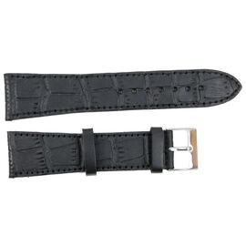 Купить Ремінець для годинника зі шкіри під крокодила Mykhail Ikhtyar ширина 24 мм чорний, фото , характеристики, отзывы