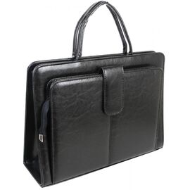 Придбати Жіночий портфель, жіноча ділова сумка з екошкіри JPB чорна, image , характеристики, відгуки
