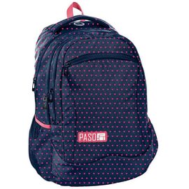 Придбати Жіночий міський рюкзак PASO 22L синій з сердечками, image , характеристики, відгуки