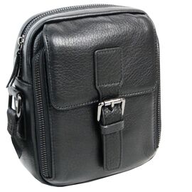 Купить - Мужская сумка, планшетка кожаная через плечо Giorgio Ferretti черная, фото , характеристики, отзывы