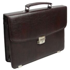 Купить Небольшой мужской портфель из эко кожи Exclusive, Украина коричневый, фото , характеристики, отзывы