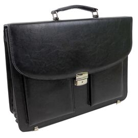 Купить - Мужской деловой портфель из эко кожи Exclusive 722900 черный, фото , характеристики, отзывы