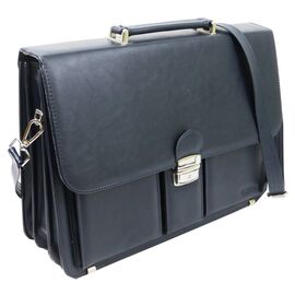 Купить Деловой портфель из эко кожи Verto A10AA1 navy, синий, фото , характеристики, отзывы
