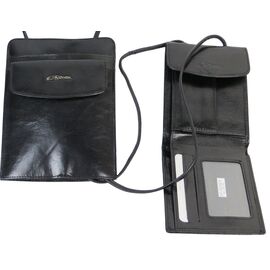 Купить Комплект из сумки и портмоне два в одном из кожи Giorgio Ferretti черная, фото , характеристики, отзывы