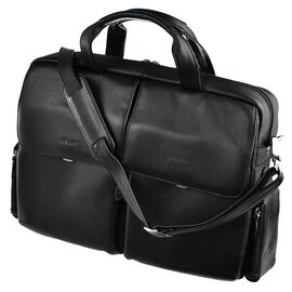 Придбати - Чоловіча ділова сумка, портфель із натуральної шкіри Sheff чорний, image , характеристики, відгуки