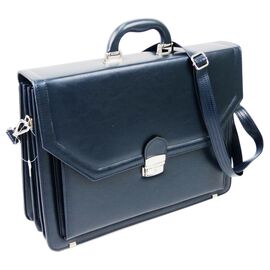 Купити Великий чоловічий портфель з еко шкіри AMO SST01 синій, image , характеристики, відгуки