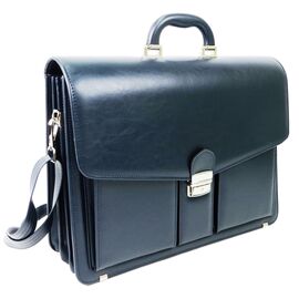 Купить - Портфель классический из эко кожи AMO SST02 синий, фото , характеристики, отзывы