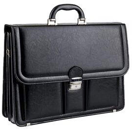 Купить Большой деловой портфель из эко кожи AMO SST03 чёрный, фото , характеристики, отзывы