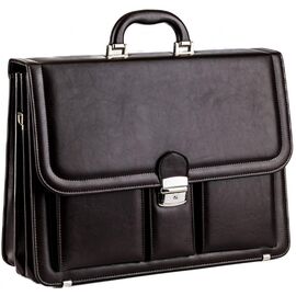 Купить - Большой мужской портфель из кожзаменителя AMO SST03 коричневый, фото , характеристики, отзывы