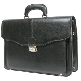 Купить - Мужской портфель из эко кожи JPB Польша TE-34 чёрный, фото , характеристики, отзывы