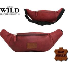 Купить - Кожаная сумка на пояс  Always Wild WB-01-18562 красная, фото , характеристики, отзывы