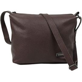 Купить Женская кожаная наплечная сумка Borsacomoda темно-коричневая, фото , характеристики, отзывы