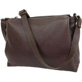 Купить Женская кожаная сумка на плечо Borsacomoda темно-коричневая, фото , характеристики, отзывы