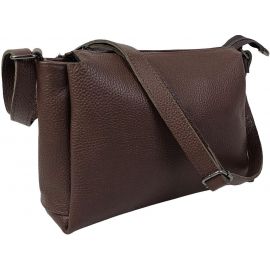 Купить Женская кожаная наплечная сумка Borsacomoda темно-коричневая, фото , характеристики, отзывы