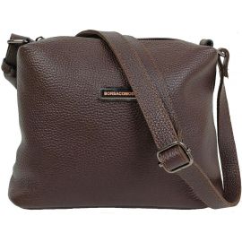 Купить Женская наплечная кожаная сумка Borsacomoda темно-коричневая, фото , характеристики, отзывы