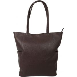 Купить Женская кожаная сумка на двух ручках Borsacomoda, Украина темно-коричневая, фото , характеристики, отзывы