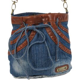 Купить Молодіжна джинсова сумка у формі жіночої спідниці Fashion jeans bag синя, фото , характеристики, отзывы