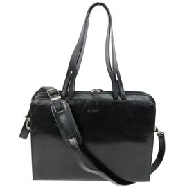 Купить Жіноча ділова сумка, портфель із натуральної шкіри Sheff чорна, фото , характеристики, отзывы