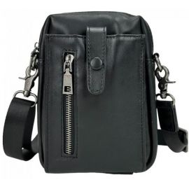 Купить Небольшая мужская кожаная сумка  Tiding Bag черная, фото , характеристики, отзывы